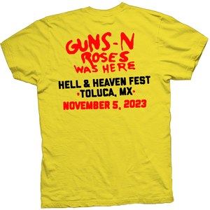 GUNS N' ROSES SKULL YELLOW TEE
