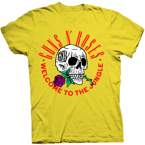 GUNS N' ROSES SKULL YELLOW TEE
