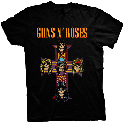 Image of GUNS N' ROSES CROOS BLACK TEE