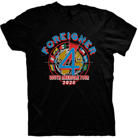 FOREIGNER BLACK 2025 TOUR TEE