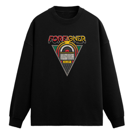 FOREIGNER BLACK GRAPHIC HOODIE