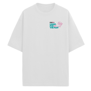 CCXP PLAYERA BLANCA OVERSIZE LIVING FOR THE PLOT