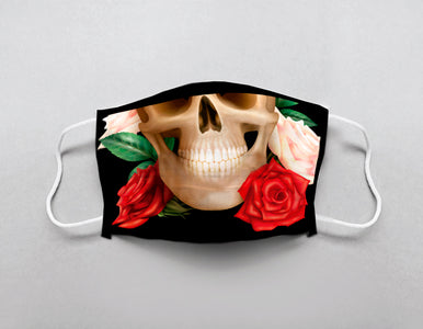 Cubrebocas Skull & Roses