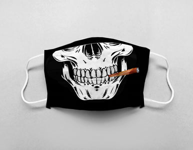 Cubrebocas Black Skull