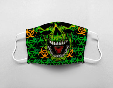 Cubrebocas Radioactive Skull