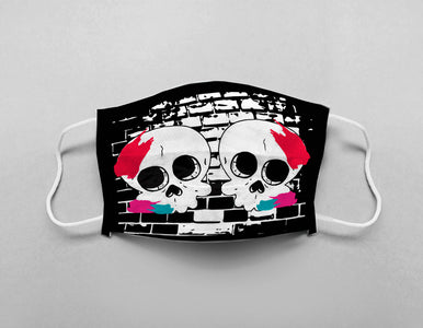 Cubrebocas Wall Skull