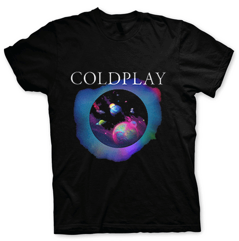 Image of Playera Coldplay Jet Set Planets/Tour Black