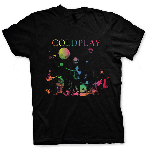 Image of Playera Coldplay Colors Photo/ Tour Black