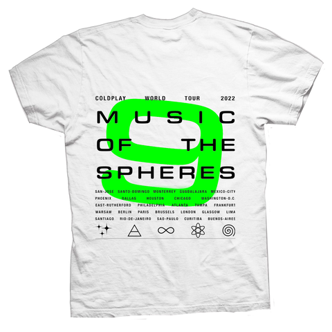 Image of Playera Coldplay Music Of The Spheres White