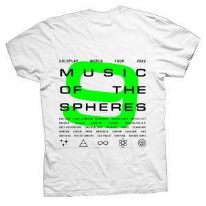 Playera Coldplay Music Of The Spheres White