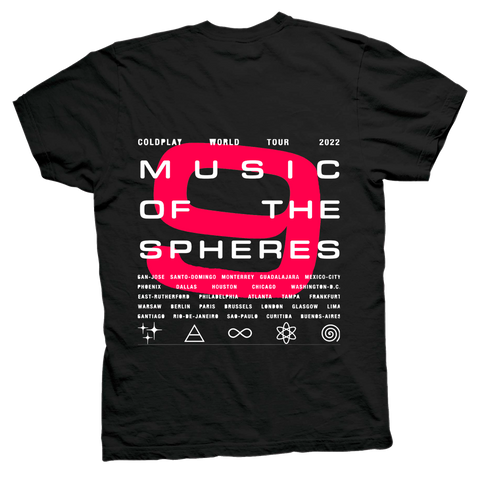 Image of Playera Coldplay Music Of The Spheres Black