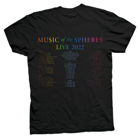 Image of Playera Coldplay Planets/Tour Black