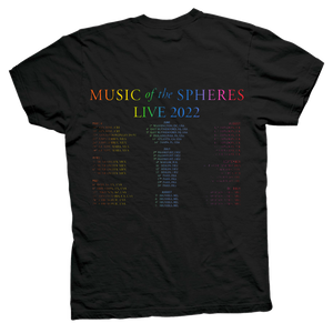 Playera Coldplay Planets/Tour Black