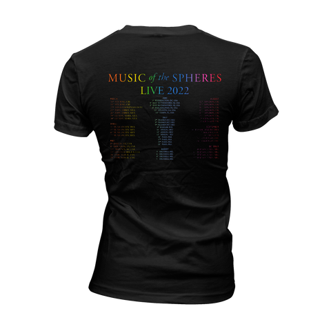 Image of Playera Coldplay Planets/Tour Black (Mujer)